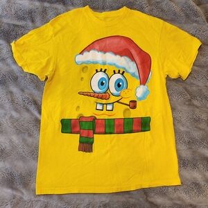 Adult christmas spongebob tshirt